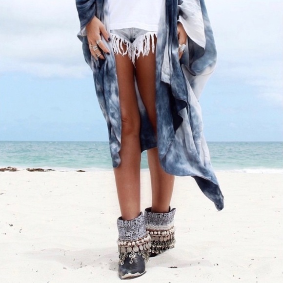 Phraseology Indigo Hand Dyed Kimono - Picture 7 of 13